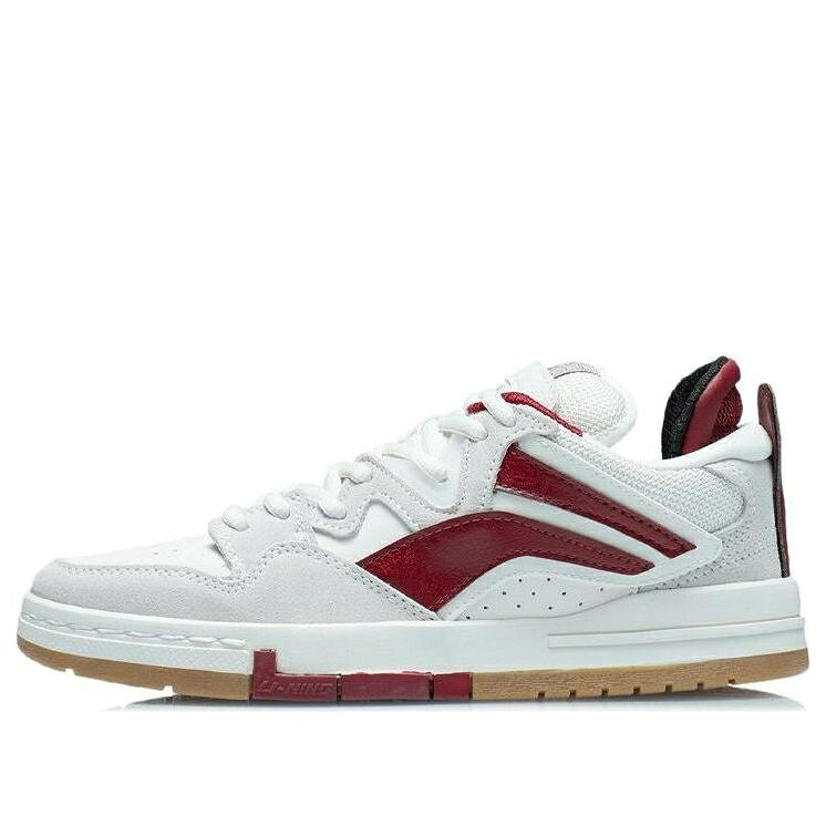 リーニン ウェーブ ウェイブ プロ 赤 レッド 白色 ホワイト カーキ 'WHITE GUM' スニーカー レディース LI-NING (WMNS) WAVE PRO RED AECR074-4 / WHITE RED KHAKI