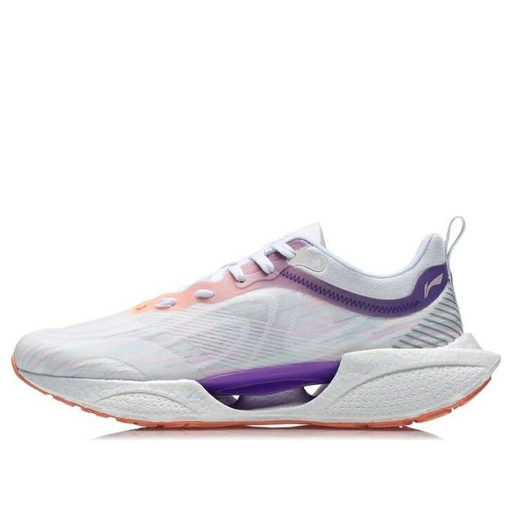 リーニン 白色 ホワイト 紫 パープル 橙 オレンジ 'WHITE PURPLE' スニーカー レディース LI-NING (WMNS) SUPER LIGHT 18 ARMR008-7 / WHITE PURPLE ORANGE