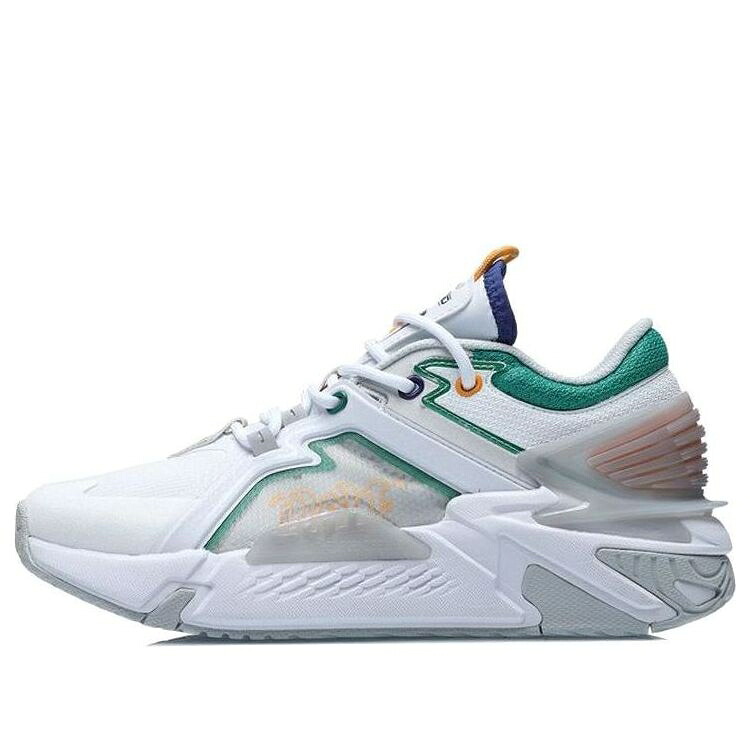 リーニン 灰色 グレー 白色 ホワイト 緑 グリーン 'WHITE GREEN' スニーカー レディース LI-NING (WMNS) 001 TI GREY AGLR008-3 / WHITE GREY GREEN|スニケス
