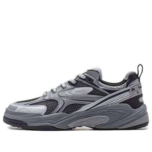 リーニン 薄墨色 薄墨色 黒いこと 黒いこと \u0027GREY BLACK\u0027 スニーカー メンズ LI-NING FLASH STAR 2 AGLT171-4 / GREY BLACK