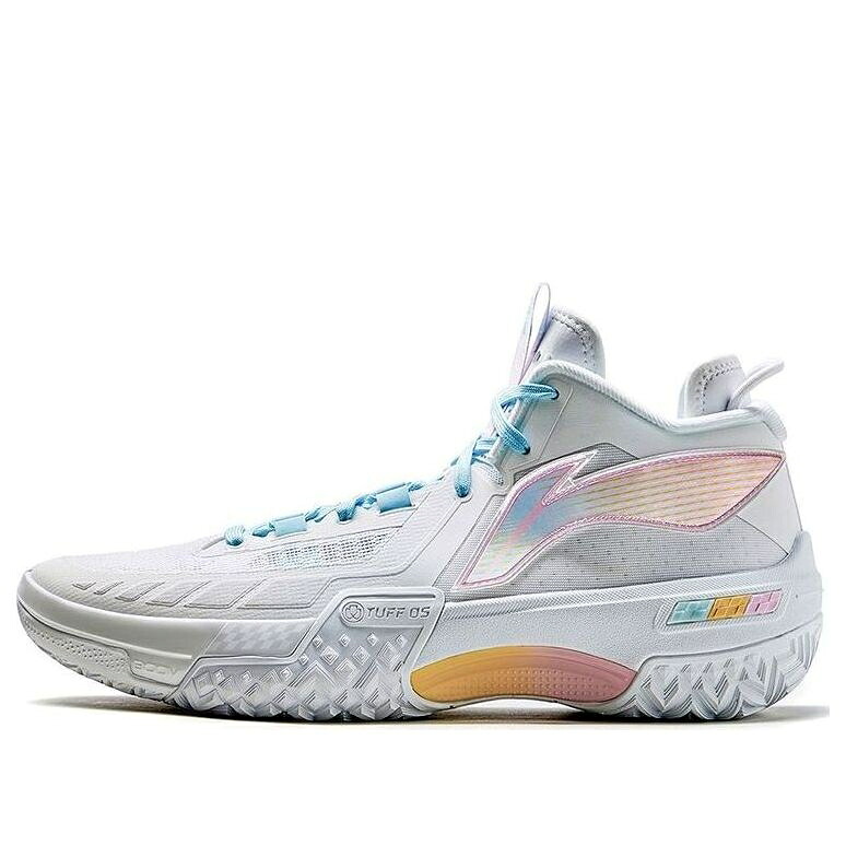 リーニン 白いこと 白いこと 青み 青色 サクラ色 \u0027ANGEL\u0027 スニーカー メンズ LI-NING JIE AO ABFT035-9 / WHITE BLUE PINK