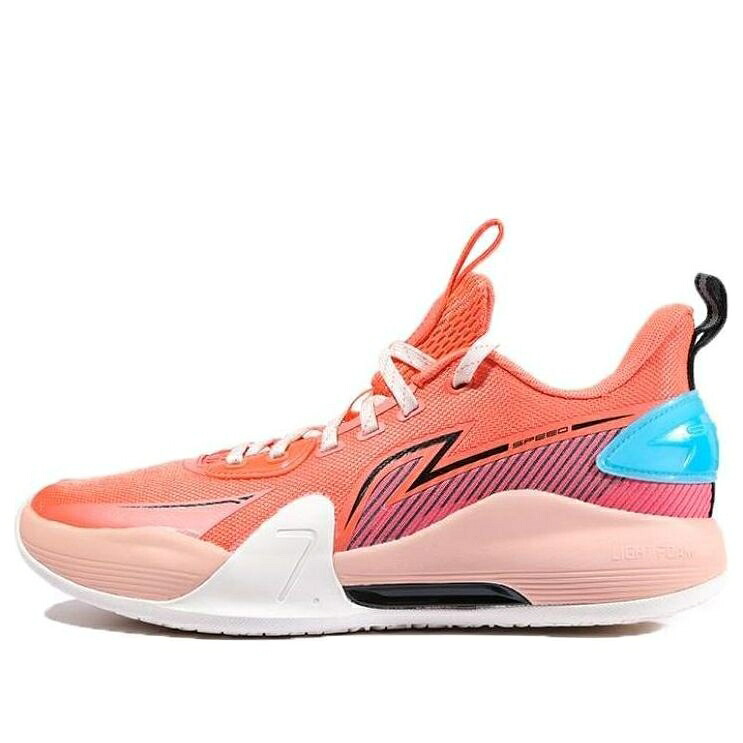 リーニン す早さ 橙 オレンジ色 青み 青色 白いこと 白いこと \u0027ORANGE WHITE\u0027 スニーカー メンズ LI-NING SPEED 7 ABPT013-8 / ORANGE BLUE WHITE