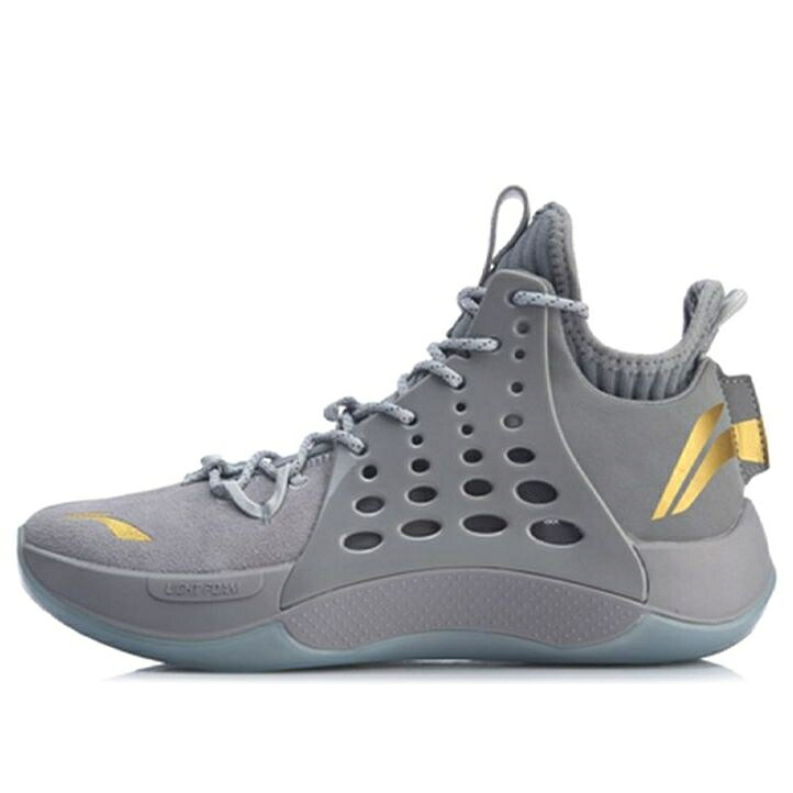 リーニン 薄墨色 薄墨色 ゴールド \u0027GREY GOLD\u0027 スニーカー メンズ LI-NING SONIC 7 MID-TOP ABAP077-1 / GREY GOLD