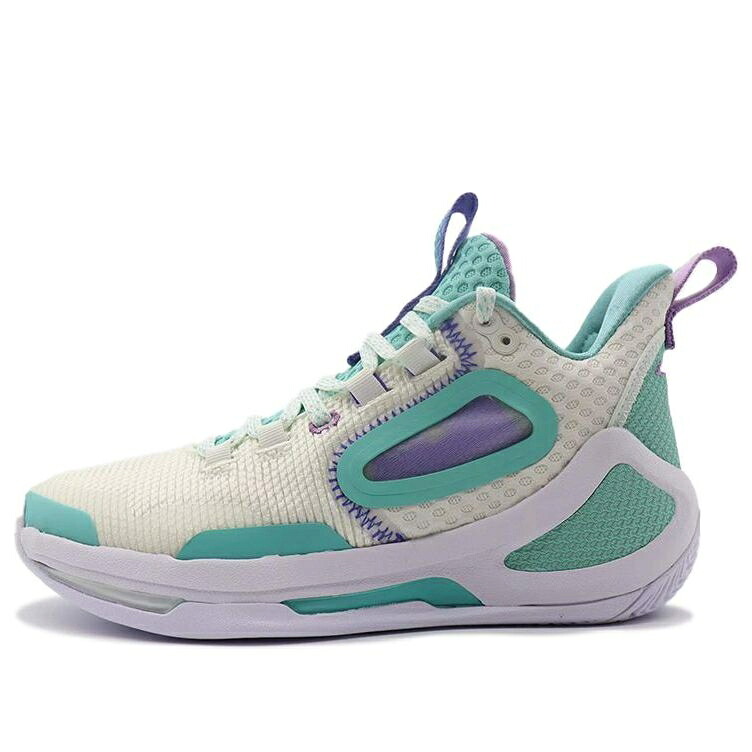 ミッド 皮膚軟化剤 白いこと 白いこと 緑 緑であること 紫 パープル \u0027BEIGE GREEN\u0027 スニーカー メンズ ANTA ALIEN 3 MID 112211601-3 / CREAM WHITE GREEN PURPLE