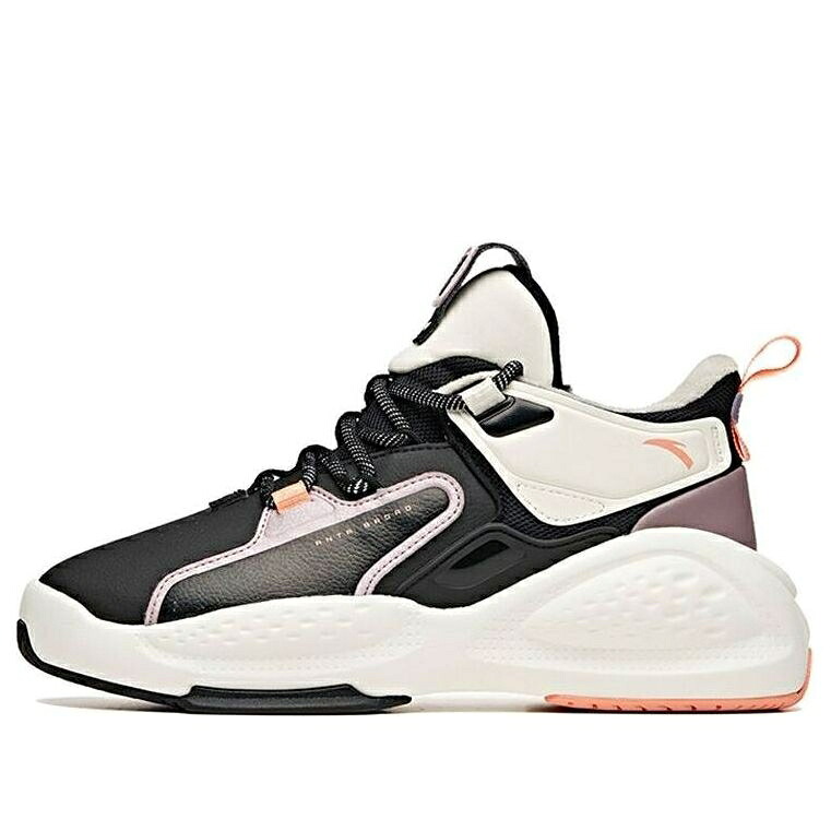 白いこと 白いこと 黒いこと 黒いこと サクラ色 \u0027BLACK PINK\u0027 スニーカー レディース ANTA (WMNS) OVERBEARING MID-TOP WHITE 122048903-4 / BLACK WHITE PINK