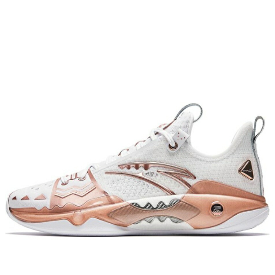 ショック ウェーブ ウェイブ プロ 白色 ホワイト 銅色 コッパー CHAMPIONSHIP スニーカー メンズ ANTA SHOCK WAVE 5 PRO 112331111-3 / WHITE COPPER