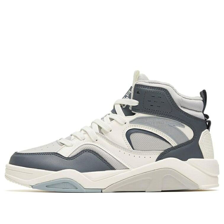 薄墨色 シメント 砂上の楼閣 続きもの 薄墨色 白いこと 白いこと \u0027WHITE GREY\u0027 スニーカー メンズ ANTA CEMENT BUBBLE LIFE SERIES SNEAKERS 112248088-12 / GREY WHITE