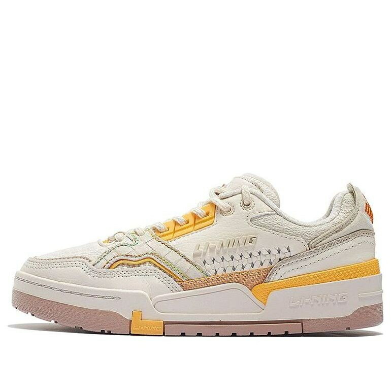 リーニン 白いこと 白いこと 黄味がかった 黄色 \u0027WHITE YELLOW\u0027 スニーカー レディース LI-NING (WMNS) 001 BTC SP AZGS092-2 / WHITE YELLOW