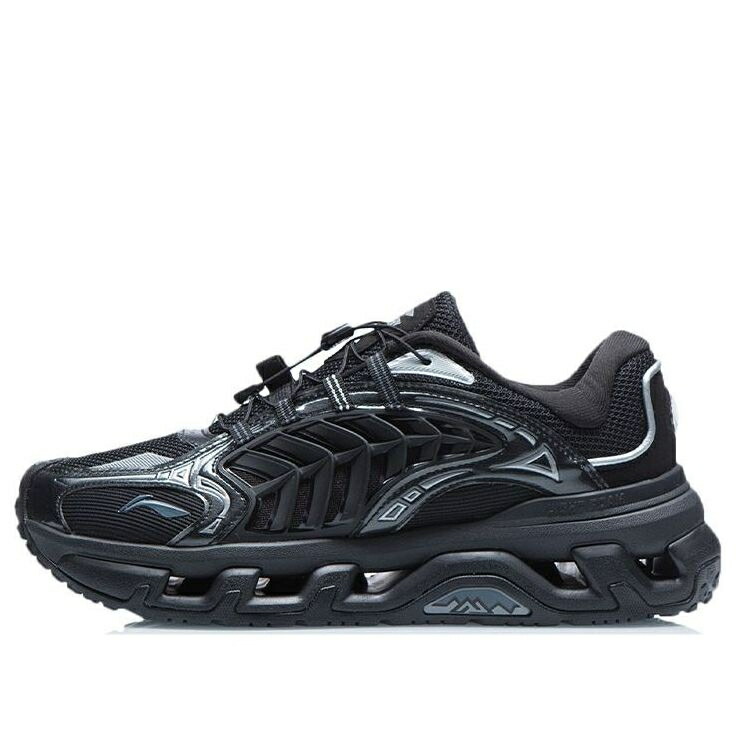 リーニン 黒いこと 黒いこと しろがね色 しろがね色 \u0027BLACK SILVER\u0027 スニーカー メンズ LI-NING SCENERY LOW AGLR079-2 / BLACK SILVER