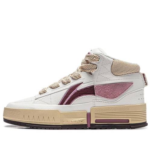 リーニン 御機嫌 サクラ色 白いこと 白いこと サクラ色 ベージュ \u0027WHITE PINK\u0027 スニーカー レディース LI-NING (WMNS) MILEAGE HIGH ROSE AGCT284-3 / WHITE ROSE PINK BEIGE