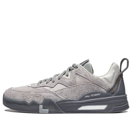 リーニン 薄墨色 薄墨色 白いこと 白いこと \u0027GREY WHITE\u0027 スニーカー メンズ LI-NING ELLINGTON AEPU011-2 / GREY WHITE