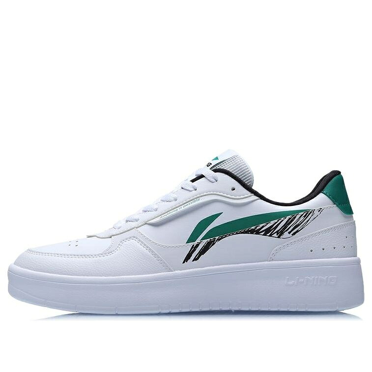 リーニン 古典派音楽 白いこと 白いこと 緑 緑であること 黒いこと 黒いこと \u0027WHITE GREEN\u0027 スニーカー メンズ LI-NING CLASSIC LEISURE AGCR197-3 / WHITE GREEN BLACK