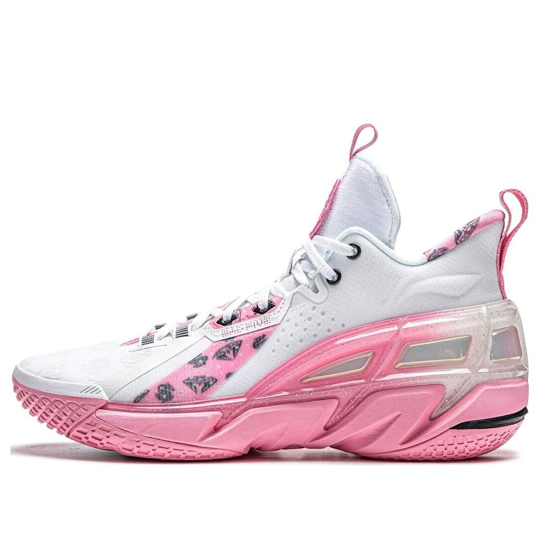 リーニン 野球クラブ ミッド 白いこと 白いこと さくら色 ビリオネアボーイズクラブ \u0027WHITE PINK\u0027 スニーカー メンズ LI-NING X BILLIONAIRE BOYS CLUB BADFIVE 4 MID ABFU015-8 / WHITE PINK