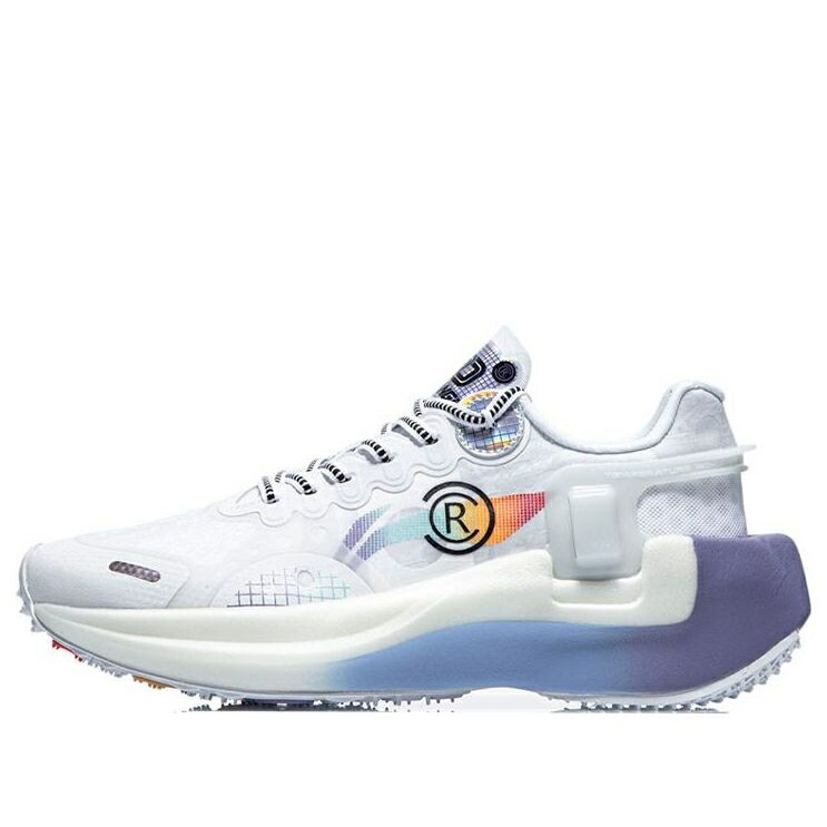 リーニン 白色 ホワイト 紫 パープル 青色 ブルー 'WHITE PURPLE' スニーカー レディース LI-NING (WMNS) WIND RANGE ESSENTIAL ARHR054-6 / WHITE PURPLE BLUE