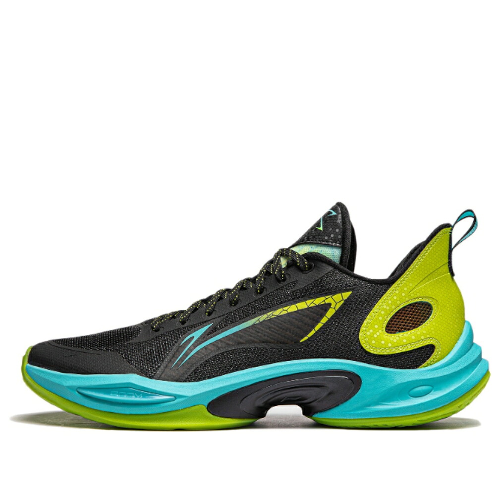 リーニン 黒色 ブラック 緑 グリーン 'DRAGONFLY' スニーカー メンズ LI-NING SUPERLIGHT 2024 ABAU011-2 / BLACK GREEN TEAL GREEN
