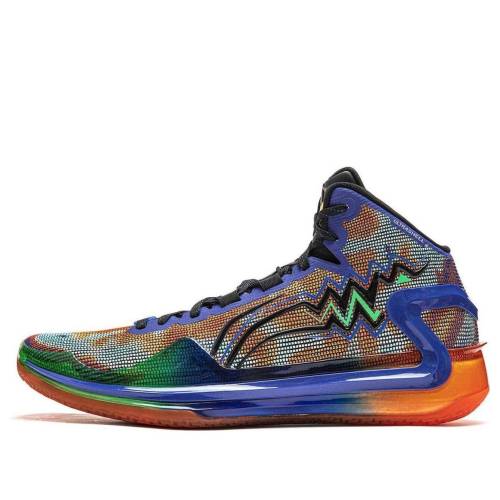リーニン 青み 青色 橙 オレンジ色 緑 緑であること \u0027HALLOWEEN\u0027 スニーカー メンズ LI-NING LIREN 4 ABAT139-5 / BLUE ORANGE GREEN