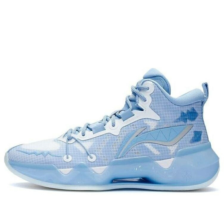 リーニン ミッド 青み 青色 \u0027BLADE FROST\u0027 スニーカー メンズ LI-NING SHARP BLADE 2 MID OF ABAR087-3 / SNOW BLUE