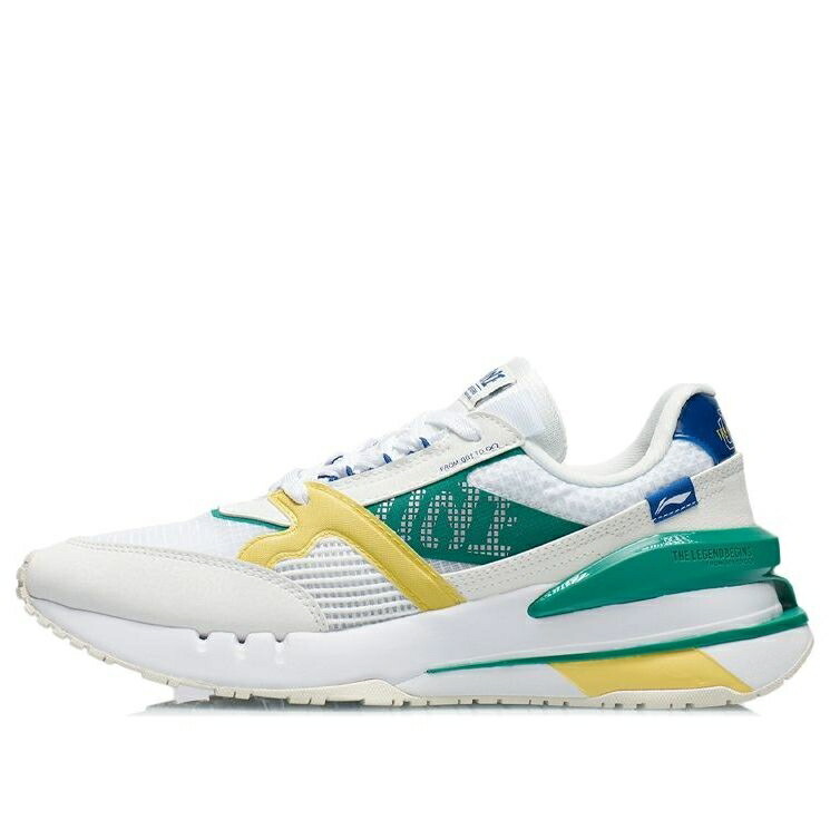 リーニン クリーム 白色 ホワイト スタンダード 'WHITE YELLOW' スニーカー メンズ LI-NING 001 NEWBORN CREAM AGCR183-5 / CLOUD WHITE STANDARD WHITE CREAM