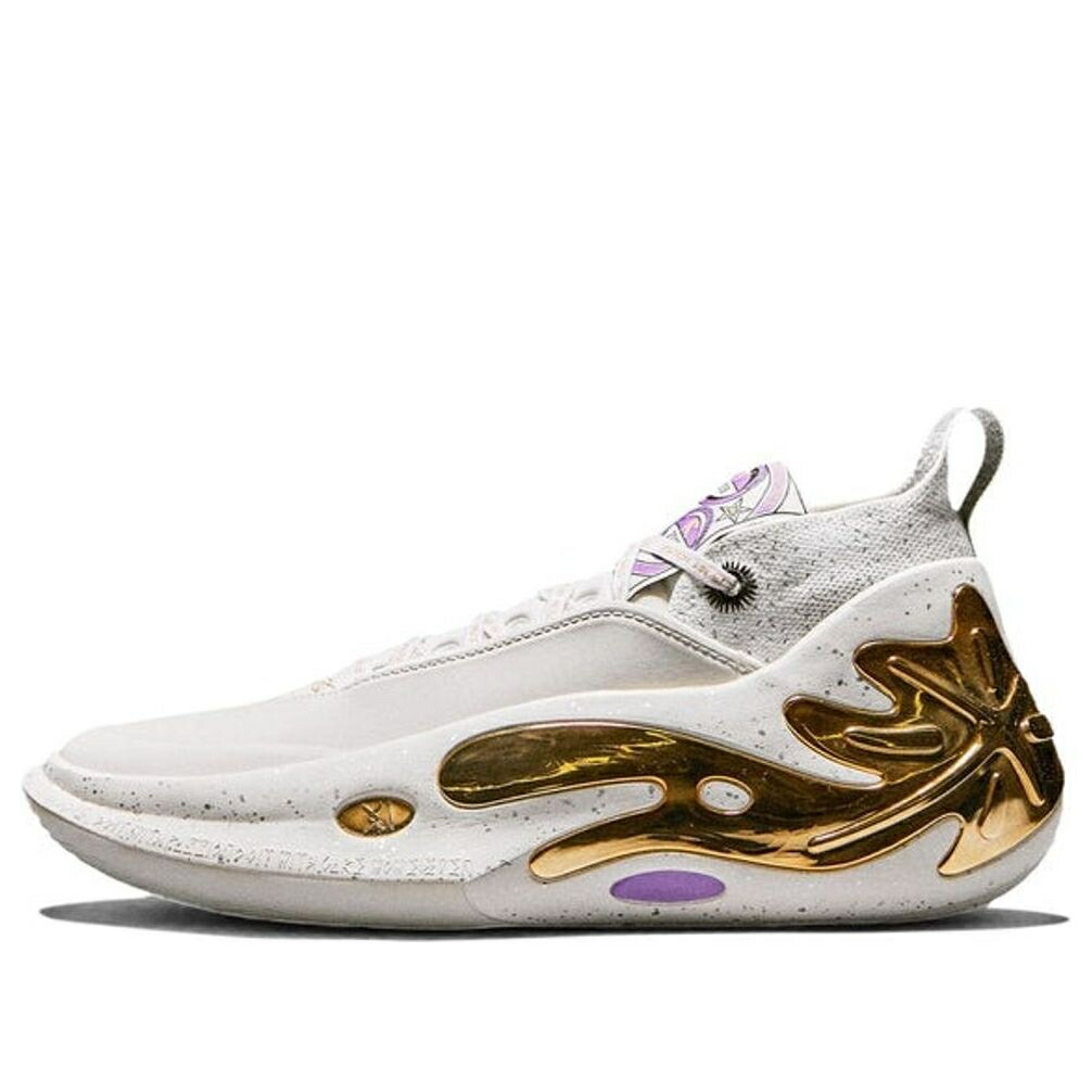 リーニン ウェイド 白いこと 白いこと ゴールド 紫 パープル \u0027STATUE\u0027 スニーカー メンズ LI-NING WAY OF WADE 11 ABAU049-12 / WHITE GOLD PURPLE