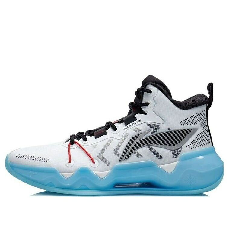 リーニン ミッド 白色 ホワイト 青色 ブルー 黒色 ブラック 'BLADE COURAGE' スニーカー メンズ LI-NING LIREN 2 MID OF ABAR087-1 / WHITE BLUE BLACK