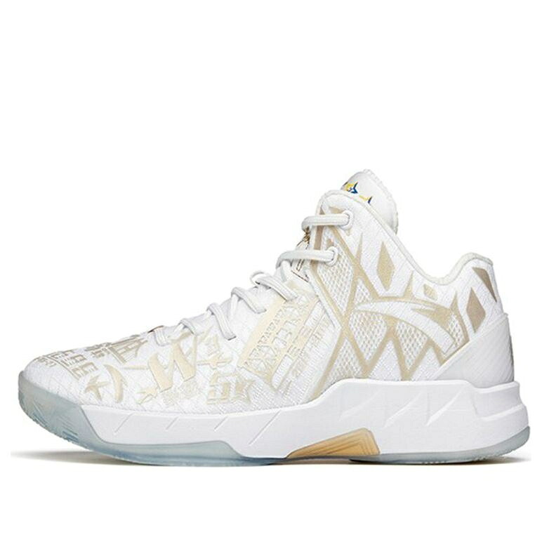 プロ 白色 ホワイト ゴールド 'WHITE GOLD' スニーカー メンズ ANTA KLAY THOMPSON 1 PRO 912331114-1 / WHITE GOLD