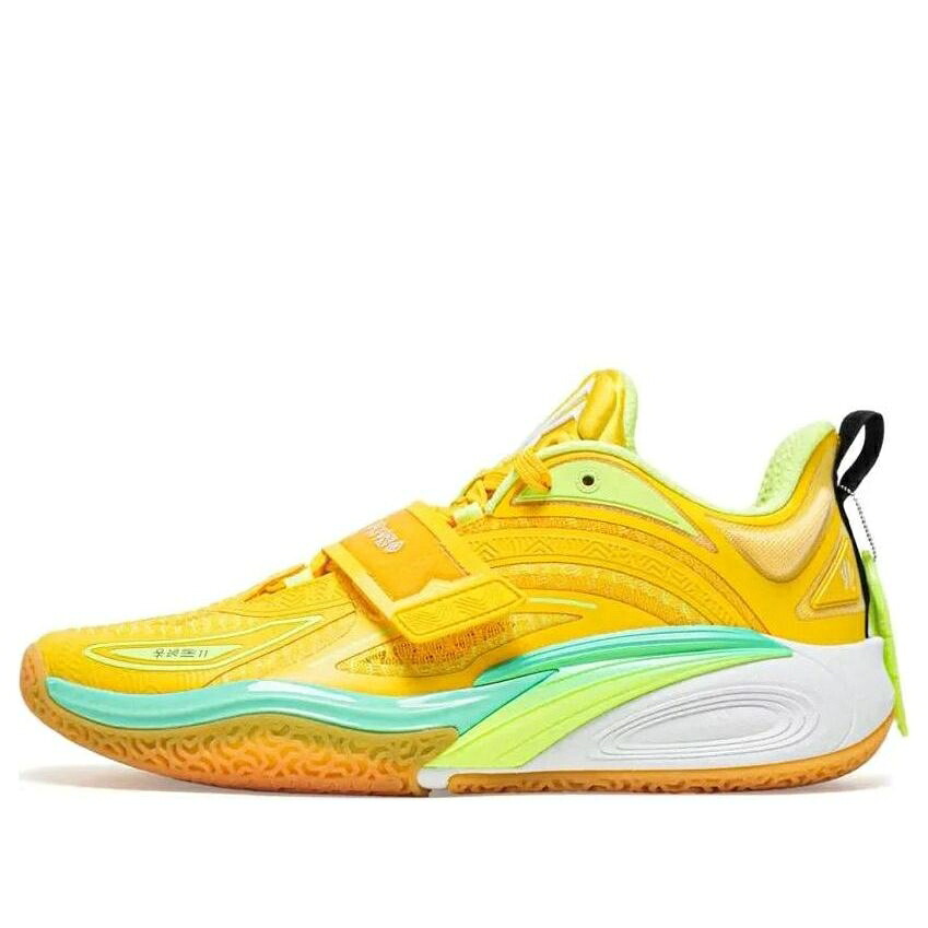 黄味がかった 黄色 皮膚軟化剤 \u0027PLAYOFFS ENERGY\u0027 スニーカー メンズ ANTA KAI 1 8124B1102S-1 / YELLOW CREAM