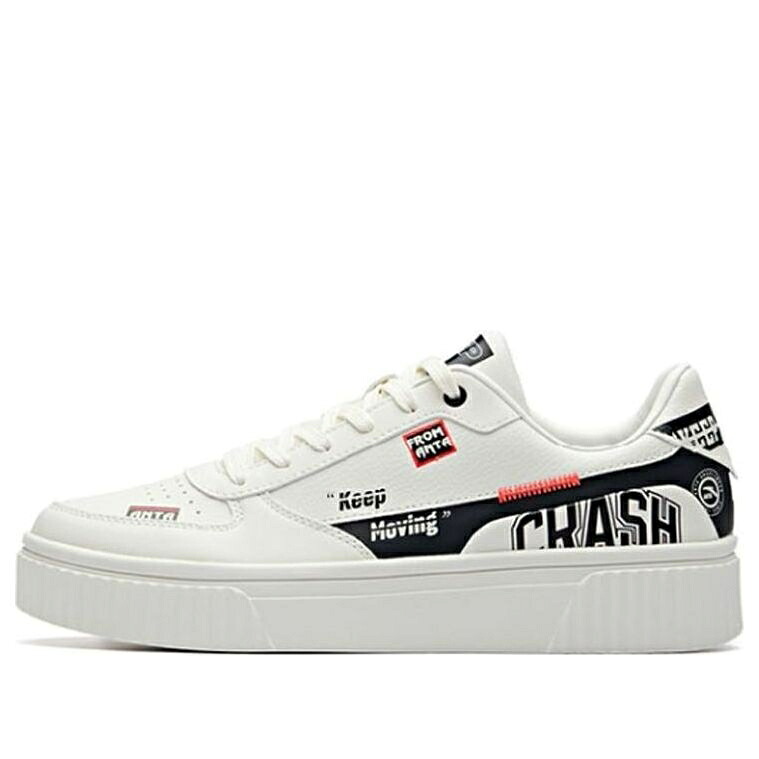 つづき物 白いこと 白いこと 黒いこと 黒いこと \u0027WHITE BLACK\u0027 スニーカー メンズ ANTA SKATEBOARDING SERIES SNEAKERS 111938021R-4 / WHITE BLACK