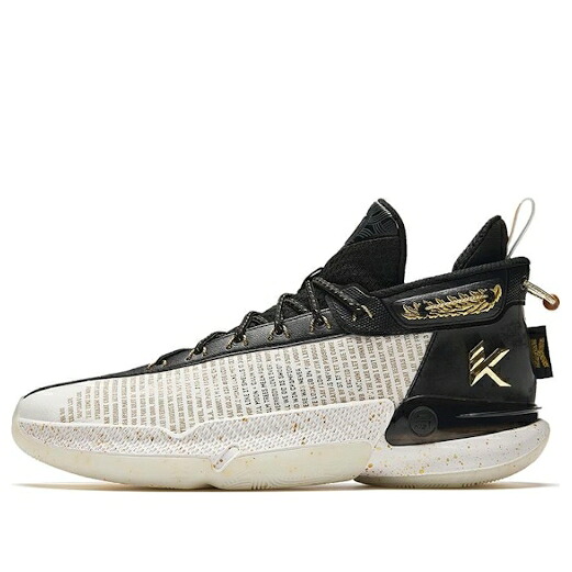 白いこと 白いこと 黒いこと 黒いこと ゴールド \u0027CAPTAIN\u0027S LOG\u0027 スニーカー メンズ ANTA KT9 KLAY THOMPSON 112341101-11 / WHITE BLACK GOLD
