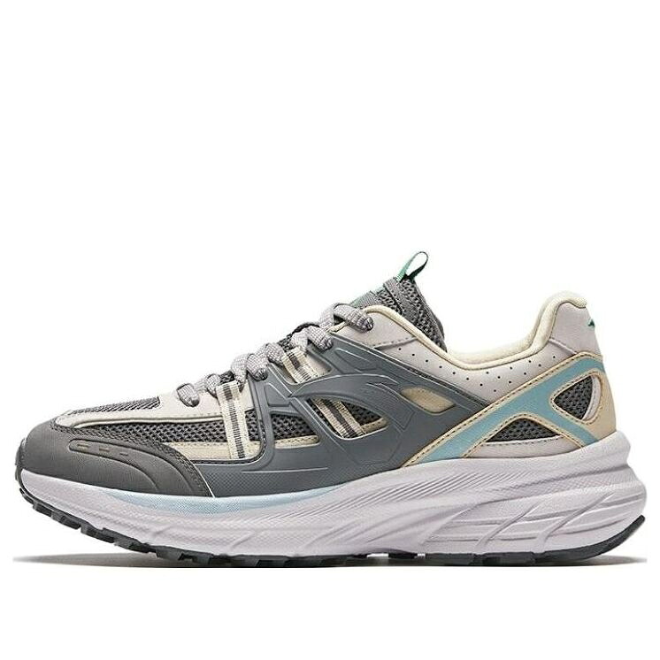 ベージュ 灰色 グレー 白色 ホワイト 緑 グリーン 'GREY GREEN' スニーカー メンズ ANTA AT955 BEIGE 912345598-2 / GREY BEIGE WHITE GREEN