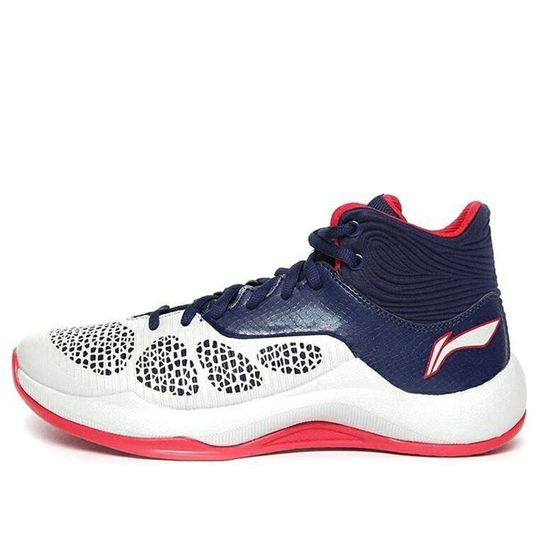 リーニン 白いこと 白いこと 青味 青み 赤 赤いこと \u0027USA\u0027 スニーカー メンズ LI-NING SONIC 5 TD ABPM005-4 / WHITE BLUE RED