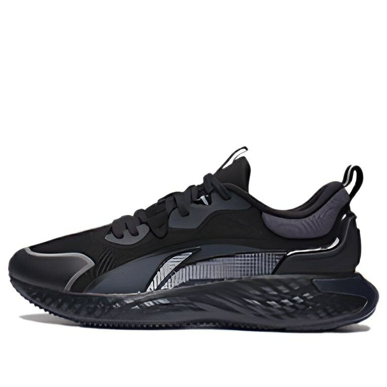 リーニン 黒色 ブラック BLACK スニーカー メンズ LI-NING CLOUD SHIELD AGLS211-1 / BLACK