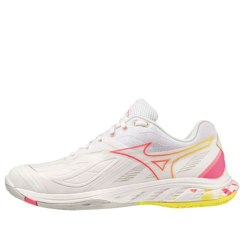 ミズノ ウェーブ ウェイブ ピンク 白色 ホワイト 黄色 イエロー 'WHITE YELLOW' スニーカー メンズ MIZUNO WAVE CLAW FANG 2 PINK 71GA231322 / WHITE YELLOW PINK
