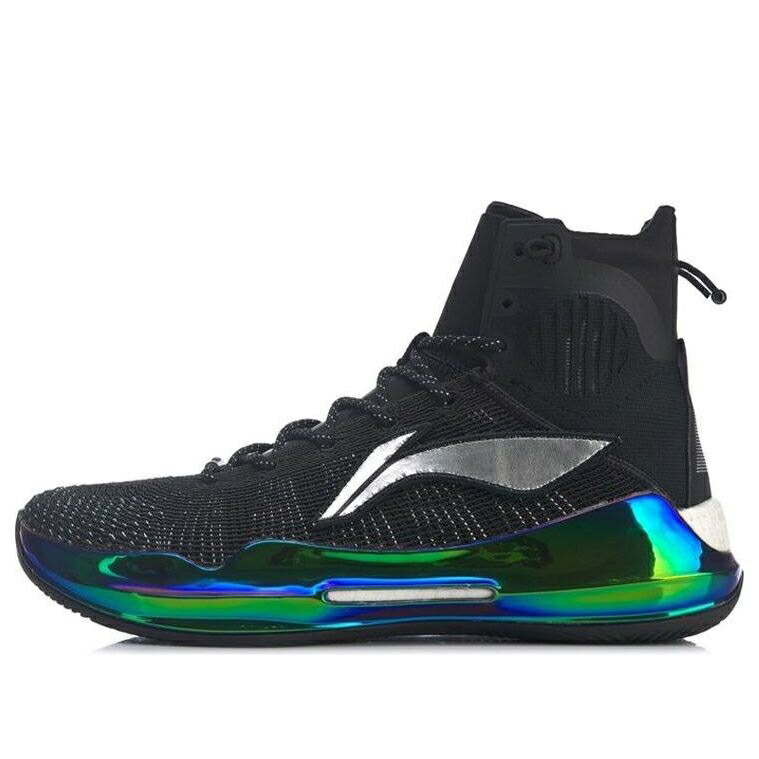 リーニン サー青少年 黒いこと 黒いこと 緑 緑であること \u0027POLAR NIGHT\u0027 スニーカー メンズ LI-NING YUSHUAI 13 HI ABAP065-17 / BLACK GREEN