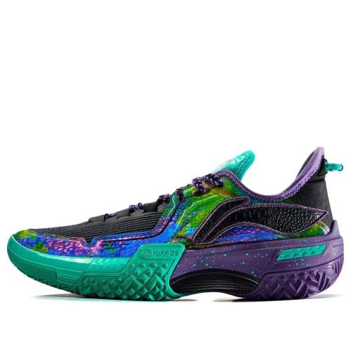 リーニン 緑 緑であること 紫 パープル 黒いこと 黒いこと \u0027CHAMELEON\u0027 スニーカー メンズ LI-NING JIE AO ABFU035-6 / GREEN PURPLE BLACK