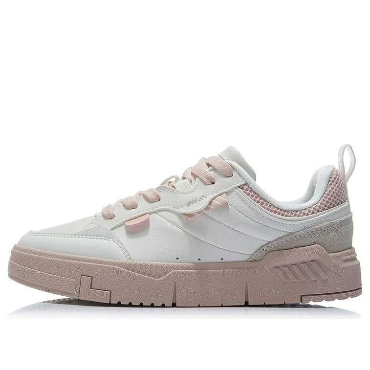 リーニン はやりっ児 さくら色 白いこと 白いこと \u0027PINK WHITE\u0027 スニーカー レディース LI-NING (WMNS) ACE LOW AGCR236-6 / PINK WHITE