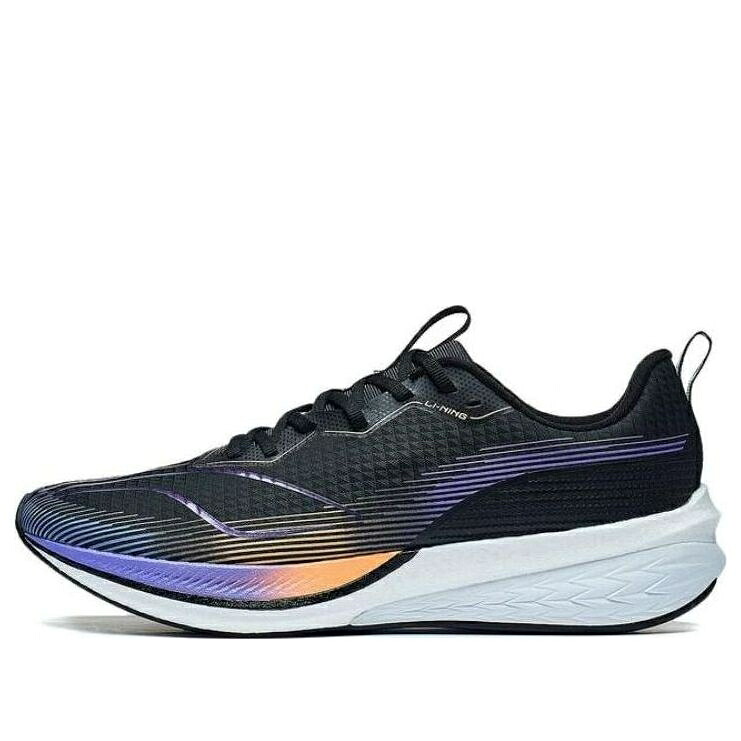 リーニン プロ 紫 パープル 黒色 ブラック 橙 オレンジ 白色 ホワイト 'BLACK ORANGE' スニーカー メンズ LI-NING DARK HORSE 6 PRO PURPLE ARMT043-3 / BLACK PURPLE ORANGE WHITE|スニケス