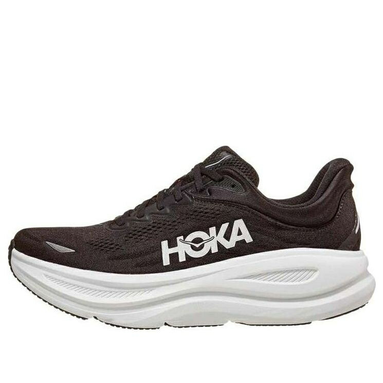 ホカオネオネ 黒色 ブラック 白色 ホワイト 'BLACK WHITE' スニーカー メンズ HOKA ONE ONE HOKA ONE BONDI 9 1162011-BWHT / BLACK WHITE