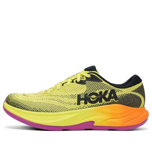 ホカオネオネ 黄味がかった 黄色 赤 赤いこと \u0027YELLOW RED\u0027 スニーカー メンズ HOKA ONE ONE HOKA ONE RINCON 4 1155130-HKC / YELLOW RED