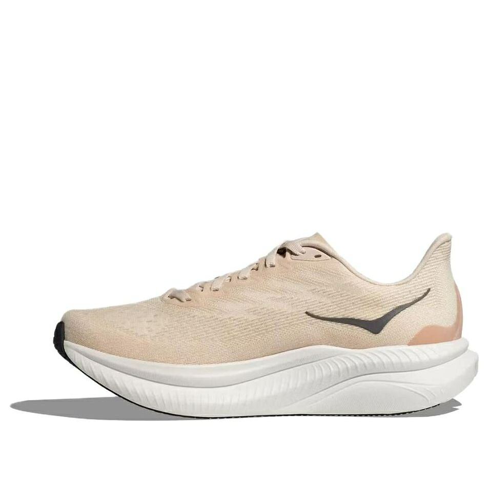 ホカオネオネ ベージュ 白いこと 白いこと \u0027EGGNOG VANILLA\u0027 スニーカー レディース HOKA ONE ONE (WMNS) HOKA ONE MACH 6 1147810-EGV / BEIGE TAN WHITE