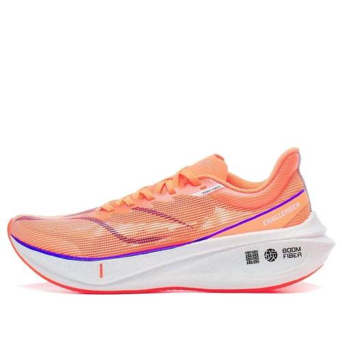 リーニン 赤 赤いこと 白いこと 白いこと 橙 オレンジ色 \u0027NEON RED\u0027 スニーカー レディース LI-NING (WMNS) FEIDIAN 3 CHALLENGER ARMT038-14 / RED WHITE ORANGE