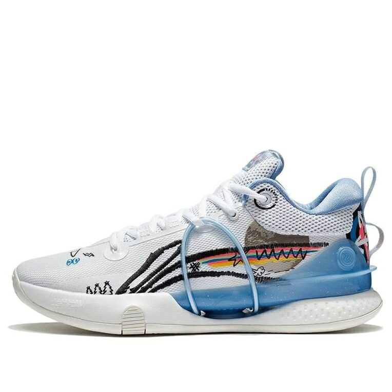 リーニン 素早さ 割り増し金 白いこと 白いこと 青味 青み \u0027WHITE BLUE\u0027 スニーカー メンズ LI-NING SPEED 8 PREMIUM ABAS005-4 / WHITE BLUE