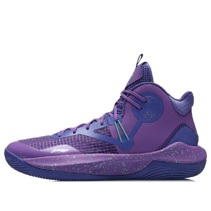 リーニン 野球クラブ ミッド 紫 パープル 青み 青色 \u0027PURPLE BLUE\u0027 スニーカー メンズ LI-NING SONIC 9 TEAM MID ABPR017-1 / PURPLE BLUE