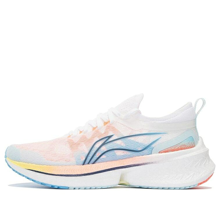 リーニン 白いこと 白いこと 青み 青色 橙 オレンジ色 \u0027WHITE BLUE\u0027 スニーカー レディース LI-NING (WMNS) FEIDIAN DISCOVERY NO BOUNDRY ARMS008-1 / WHITE BLUE ORANGE