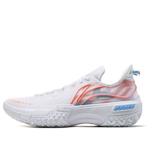 リーニン 白いこと 白いこと 赤 赤いこと 青碧 青碧 \u0027WHITE FLAME\u0027 スニーカー メンズ LI-NING JIE AO LOW ABFU019-8 / WHITE RED BLUE