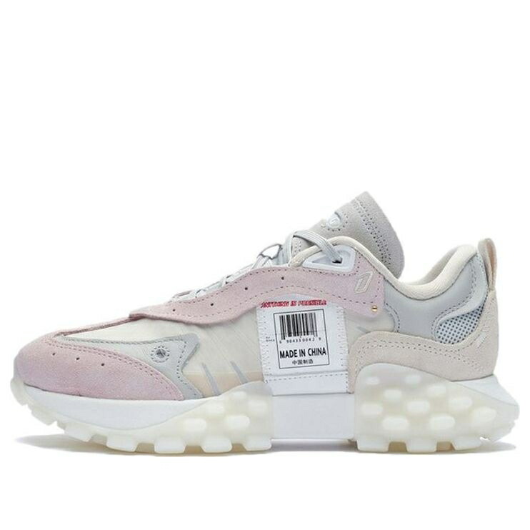 リーニン 薄墨色 薄墨色 白いこと 白いこと さくら色 \u0027GREY PINK\u0027 スニーカー レディース LI-NING (WMNS) OVERLOAD ARYR026-8 / GREY WHITE PINK