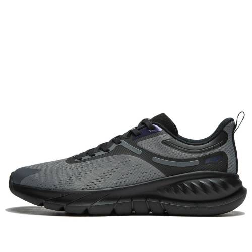リーニン 薄墨色 薄墨色 黒いこと 黒いこと \u0027DARK BLACK\u0027 スニーカー メンズ LI-NING EASY FLEX V2 GREY ARSU005-3 / DARK GREY BLACK