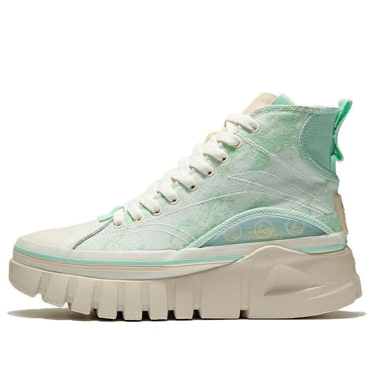 リーニン 縮くれる ウェイブ ブーツ 緑 緑であること ベージュ \u0027MINT GREEN\u0027 スニーカー レディース LI-NING (WMNS) WAVE BOOT AZGS004-1 / GREEN BEIGE
