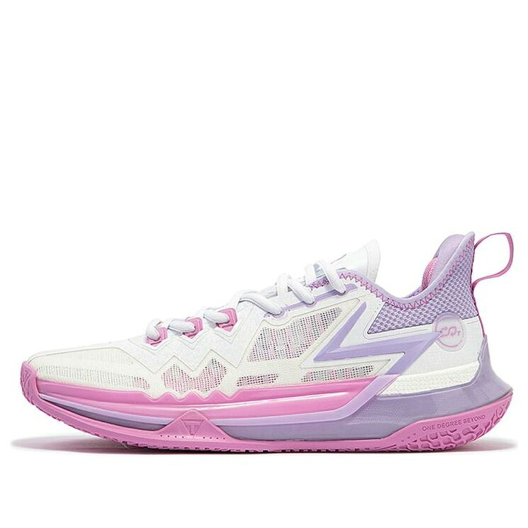 白色 ホワイト 紫 パープル ピンク 'CARE' スニーカー メンズ 361 DEGREES 361 DEGREES BIG3 FUTURE 672421116-5 / WHITE PURPLE PINK