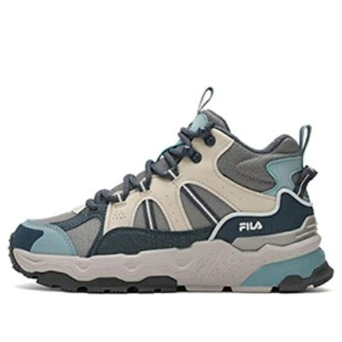 フィラ 薄墨色 薄墨色 青碧 青碧 白いこと 白いこと \u0027GREY BLUE\u0027 スニーカー レディース FILA (WMNS) TREK 1S HIGH-TOP SNEAKERS F12W342125FFO / GREY BLUE WHITE