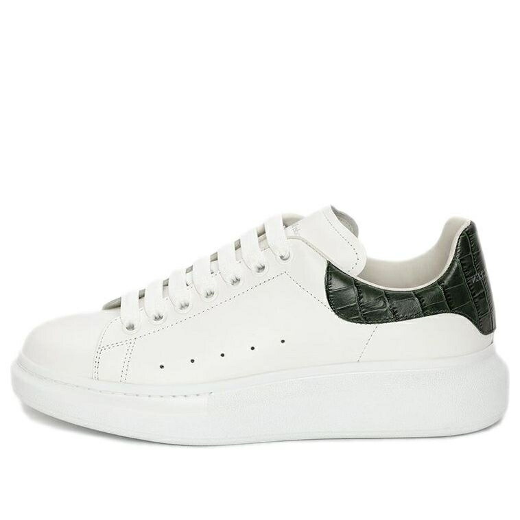 アレキサンダーマックイーン 靴 スニーカー フォレスト 緑 グリーン 白色 ホワイト 'WHITE CROCODILE' メンズ ALEXANDER MCQUEEN ALEXANDER MCQUEEN OVERSIZED SNEAKER FOREST GREEN 625162WIAFX9448 / WHITE FOREST GREEN